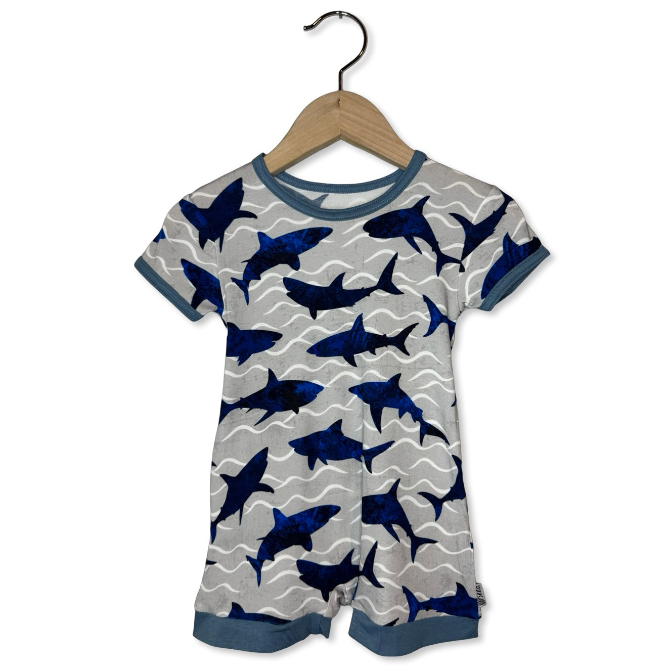 Feelin' Sharky Kid's Shorty Romper